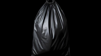 close up garbage bag on white background clipping path