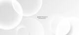 Fototapeta Panele - Abstract minimalist white background  with circular elements vector