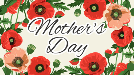 Canvas Print - Vector watercolor banner with beautiful flowers framed for mother's day. Feliz dia de la madre
