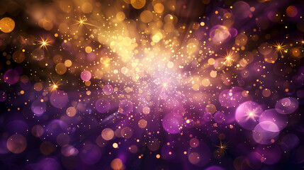 Wall Mural - abstract background with bokeh defocused lights, sparkles and stars.