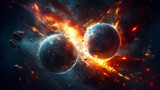 Fototapeta Kosmos - Supernova explosion, science, education, space exploration
