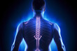 © Rafa Fernandez - futuristic medical research of back spine back, spine, herniated disk pain health care