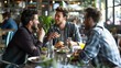 © Rando - Male friends are having a good time together at dinner.