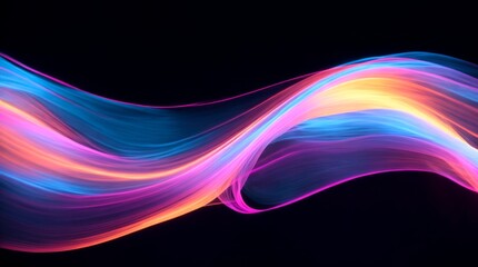 Wall Mural - soft color ribbons moving gracefully in shadows