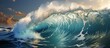Surfing ocean wave