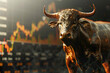 Bull market uptrend for stock market