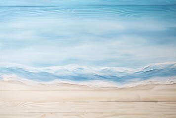 Canvas Print - blue painted wooden sand art in the sand