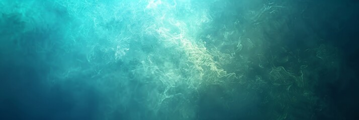 Poster - Blue smoky abstract background with colorful gradient, ideal for modern graphic projects.