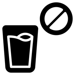 Sticker - No Drink Icon