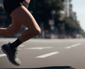 person running on the road