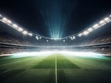 Fototapeta Londyn - white light background in football stadium. generative ai