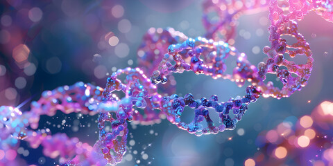 Wall Mural - bioluminescent beauty: dna dazzle 