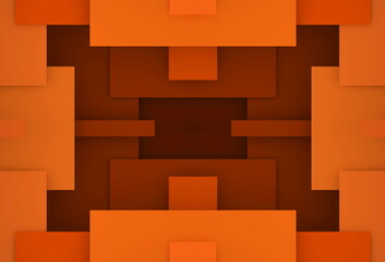 Aufkleber - Orange geometric background. A composition of dynamic rectangular shapes arranged one above the other. Modern concept for graphic design, background, poster