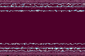Poster - Broken parallel white lines arranged in two rows, above and below on a beet red background