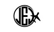 JEJ three initial letter circle tour & travel agency logo design vector template. hajj Umrah agency, abstract, wordmark, business, monogram, minimalist, brand, company, flat, tourism agency, tourist
