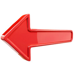 Wall Mural - 3d render red arrow symbol