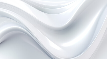 Poster - Abstract soft shiny white gray wavy line background graphic design. Elegant white gray modern architecture art. Blurred backdrop effect back