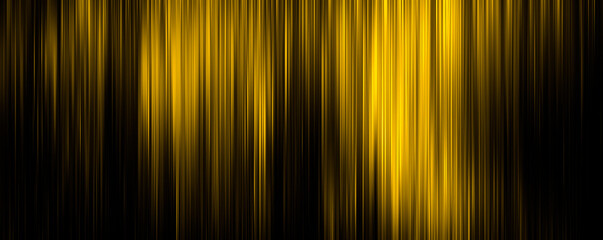 Wall Mural - abstract futuristic background. golden motion blur lines set against a black background. flashes of 