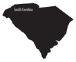 South Carolina State Silhouette Map