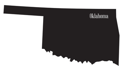 Sticker - Oklahoma State Silhouette Map