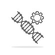 dna engineering or genome research icon