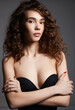 © eugenepartyzan - beautiful young woman with curly hair. pretty sexy girl