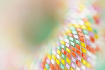 Fototapete - 3D rendering. Colorful   geometric pattern.  Minimalistic pattern of simple shapes. Bright creative symmetric texture
