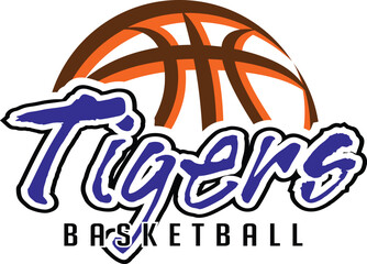 Wall Mural - tigers basketball team graphic is a sports design template that includes graphic tigers text and a s