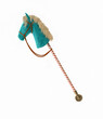 © Dmitry Berg - Plush hobby horse toy with a wooden stick on white background