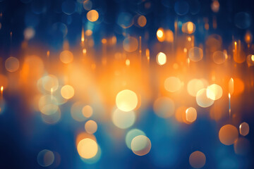 Wall Mural - Glowing Festive Christmas Bokeh Lights on a Blurred Abstract Background