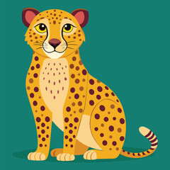 Canvas Print - A Cheetah's Colorful Canvas - Vector Illustration