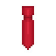 Pixel illustration of a red neck tie