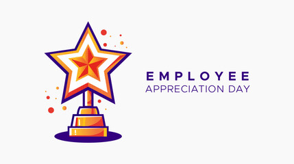 employee appreciation day. brilliant illustration with appreciation award concept featuring trophy v