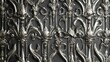 silver metal background _ A silver wallpaper that looks realistic and detailed with fleur de lis, the wallpaper 