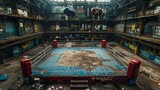 Fototapeta  - old school boxing ring