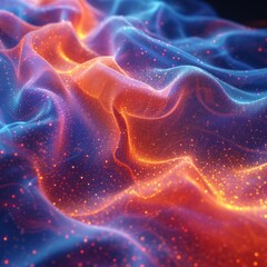 Fototapete - This computer-generated image showcases a stunning wave of brilliant light, illuminating the scene with vibrant colors and dynamic energy.