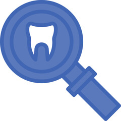 Sticker - Magnifying Glass Vector Line Filled Blue Icon