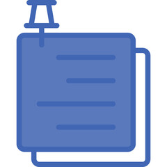 Sticker - Notes Vector Line Filled Blue Icon