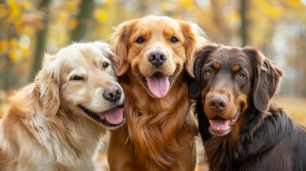 Wall Mural - a group of dogs standing next to each other