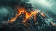 Volcanic Eruption: Concept Linking Human Activity and Climate Change Generative AI
