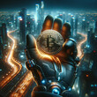 A futuristic design and bitcoin