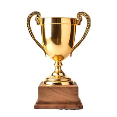 academic achievement trophy isolated on white or transparent background