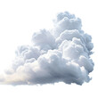 Clean white cloud isolated on white or transparent background