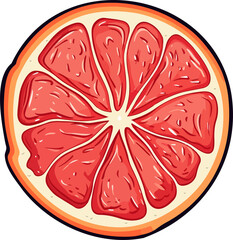 Grapefruit clipart design illustration