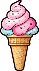 Wall Mural - Ice cream clipart design illustration