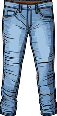 Wall Mural - Jeans clipart design illustration