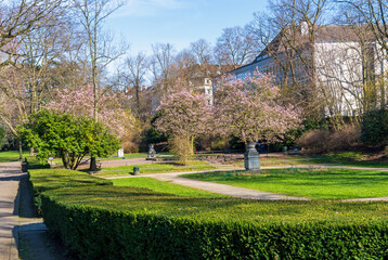 Sticker - Mühlheimer Stadtgarten, Köln, im Frühling