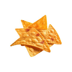 mexican nachos chips on Transparent Background PNG Generative AI