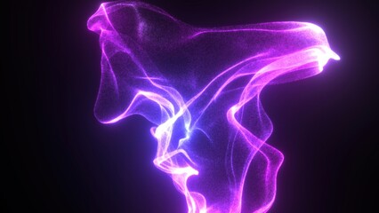 Poster - bright fluid particles. computer generated 3d render