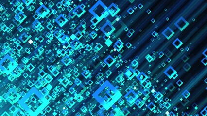 Poster - Abstract streaming data. Computer generated 3d render